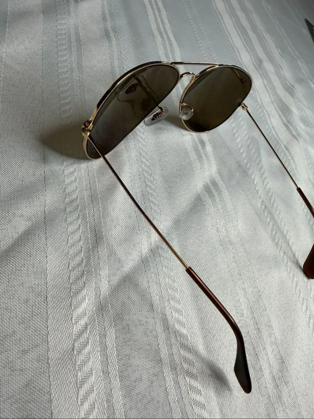 Ray-Ban Aviator Gold Tone Brown Lens Polarized Sunglasses